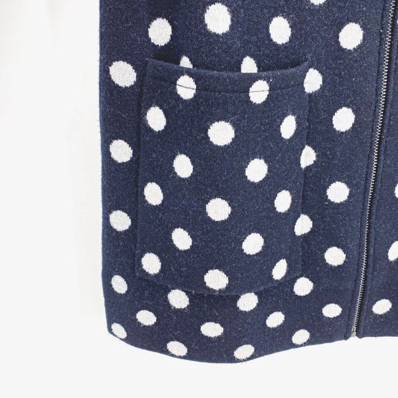 Field Flower Polka Dot Wool Sweater Coat - Picture 4 of 12